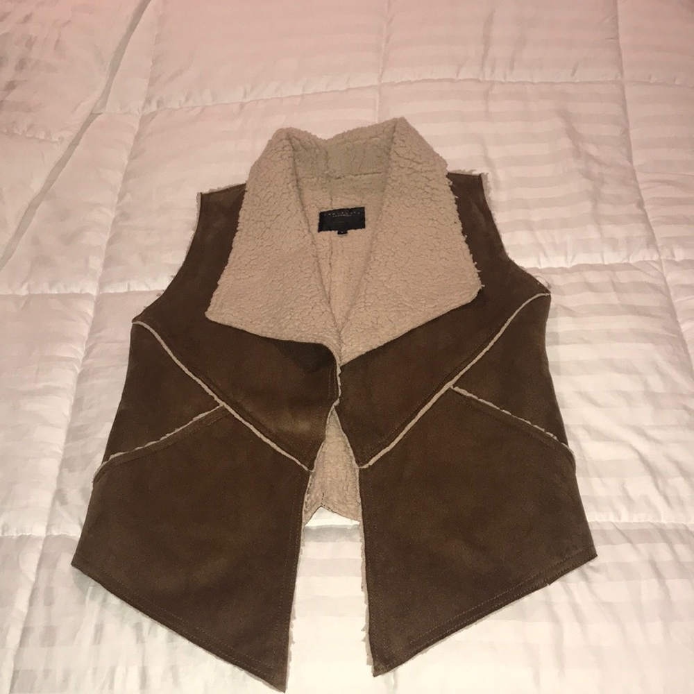 Sanctuary Faux Fur And Suede Vest